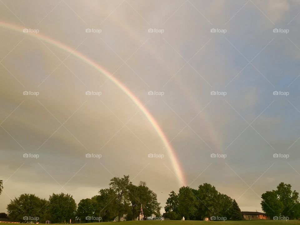 Double rainbow in Indiana 