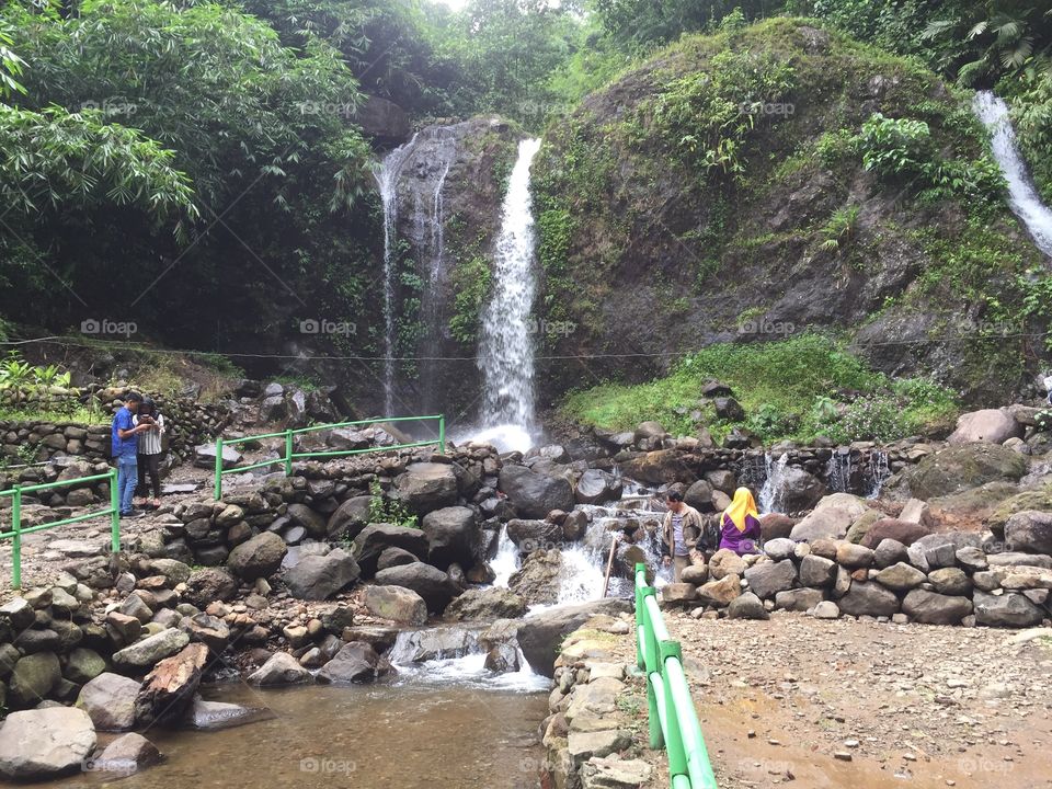 Waterfall and park in pekalongan central java Indonesia