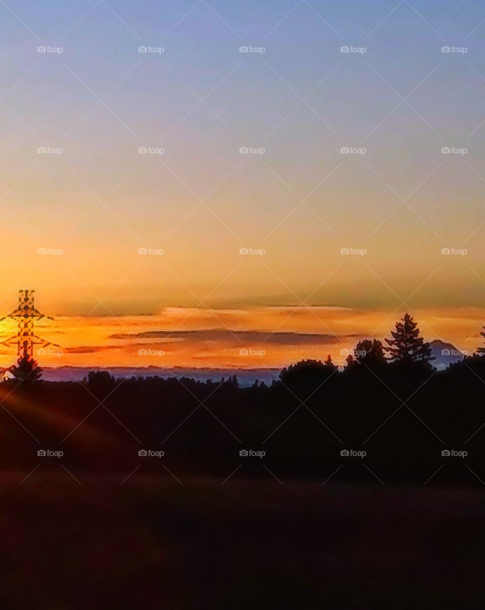 Mt Hood Silhouettes Sunrise