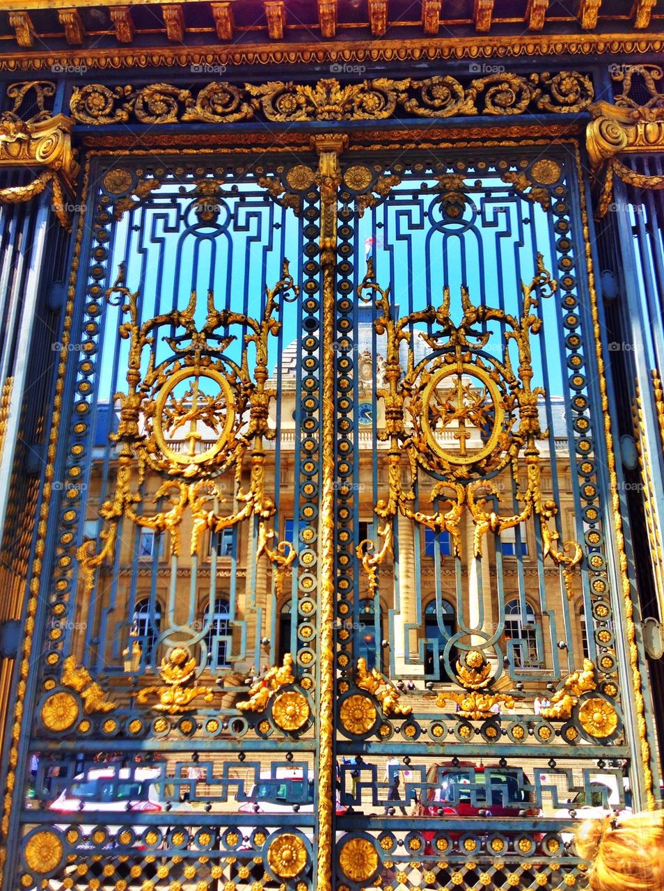 Ornate Gate Near Paris Hotel de Ville