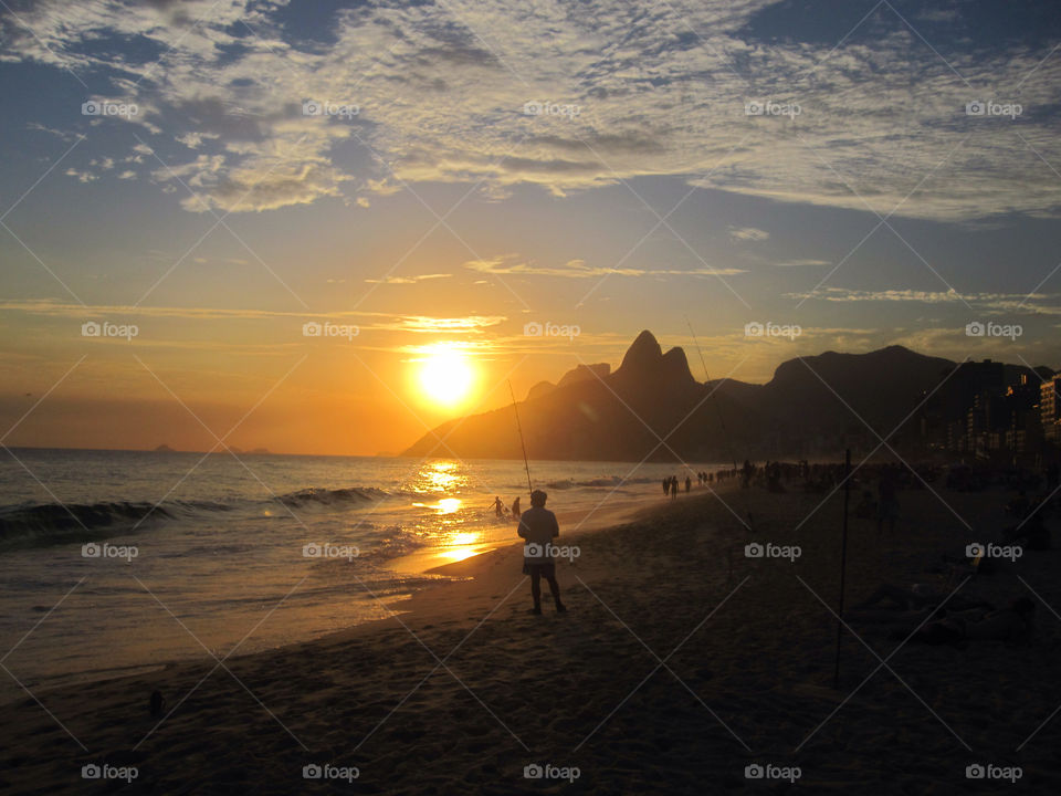 ocean sky sunset sand by ggrig