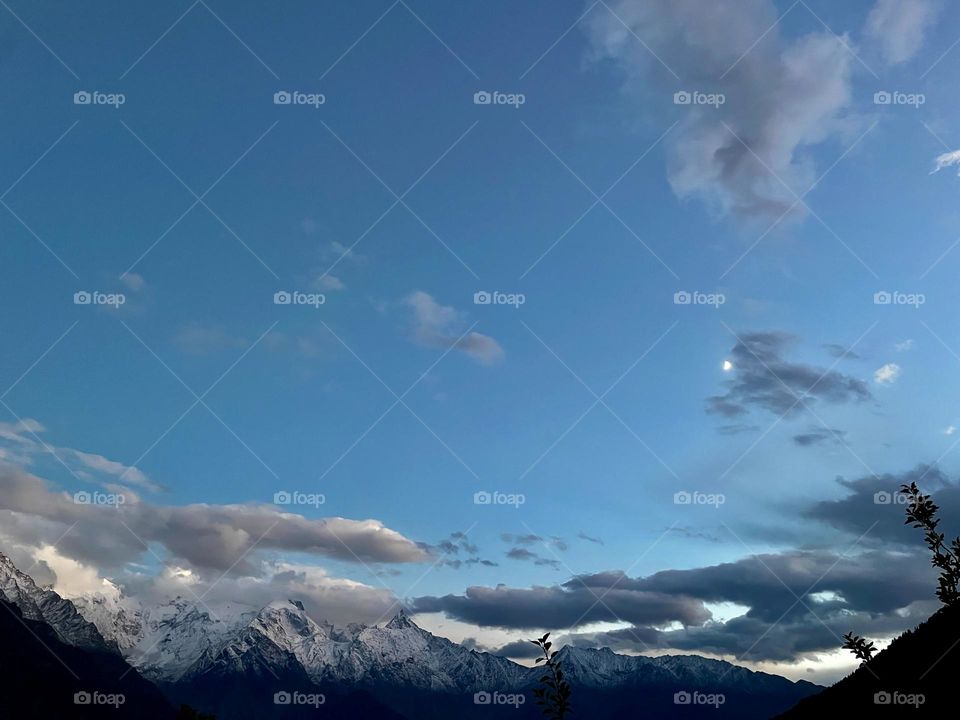 Mountain view evening himalaya 