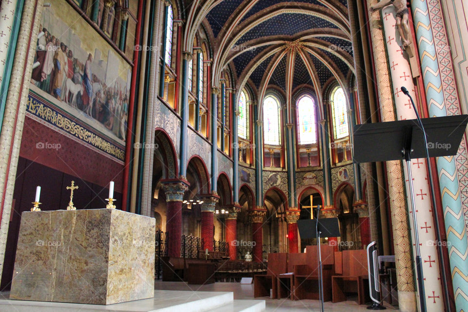 interior of church in paris