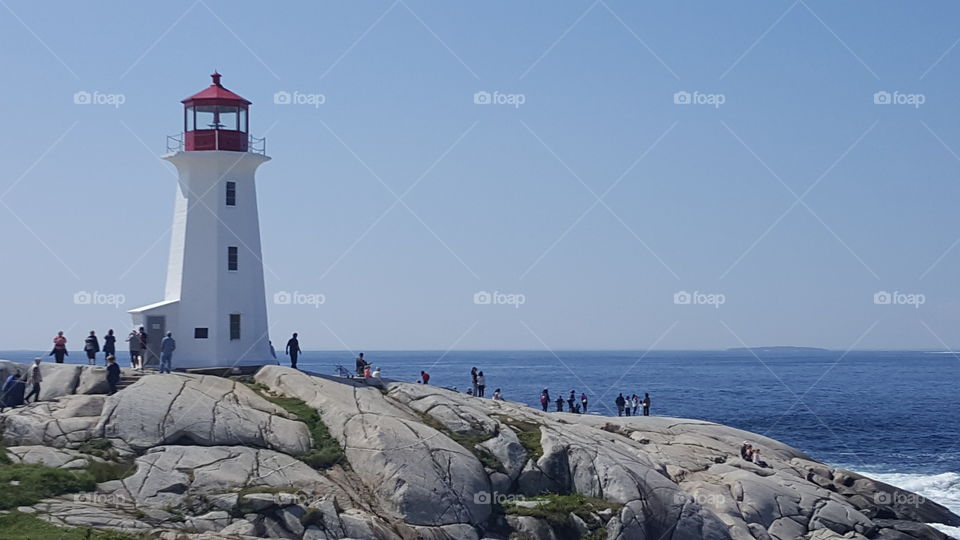 Lighthouse, Sea, No Person, Water, Seashore
