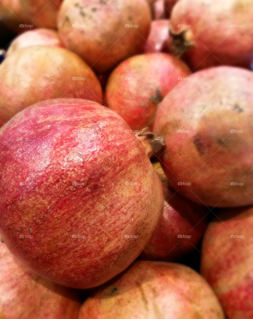 fresh pomegrenade macro shot