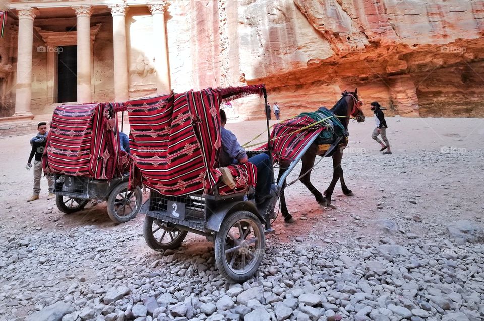 Chariot of petra in Jordan