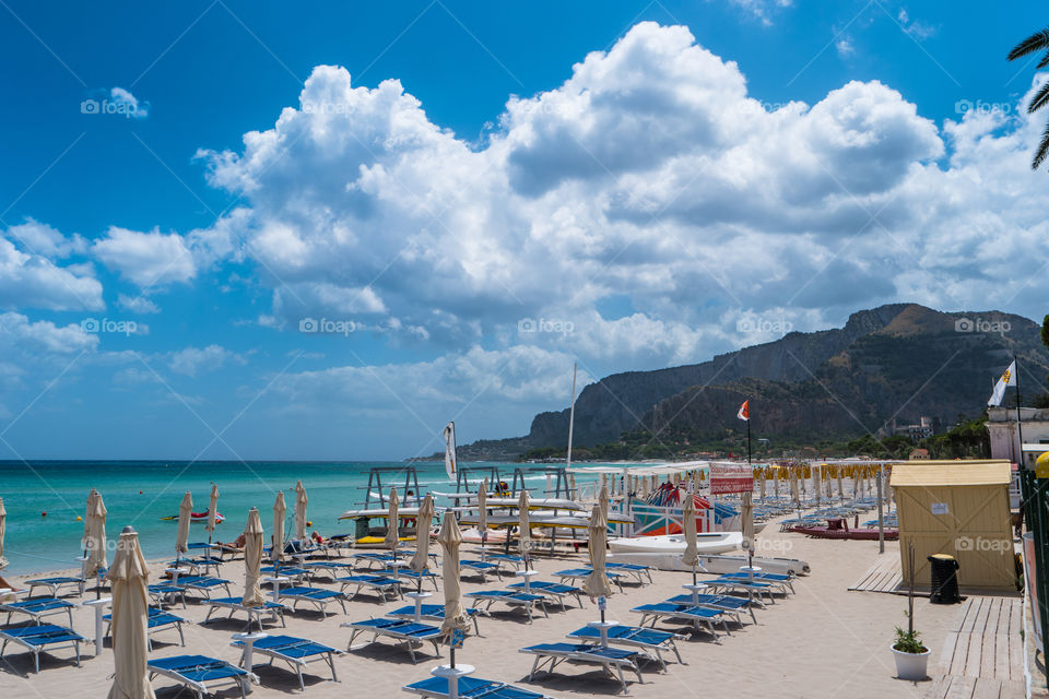 Mondello's beach