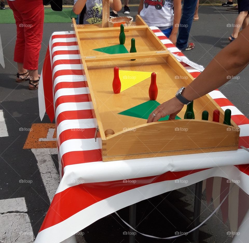 game in the street in Trouville