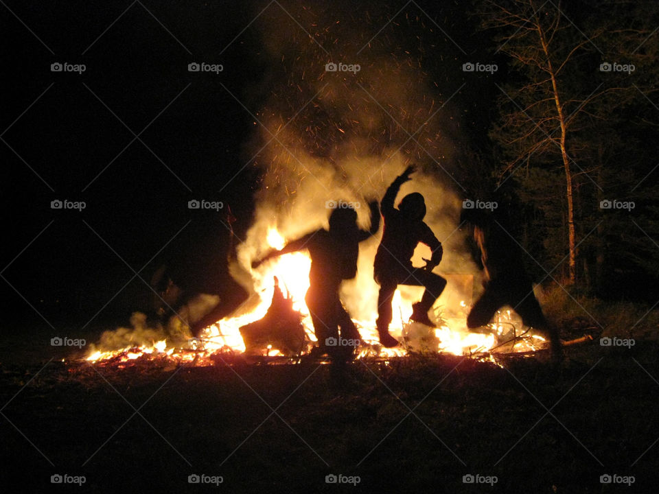 Flame, Smoke, Bonfire, Campfire, Burn