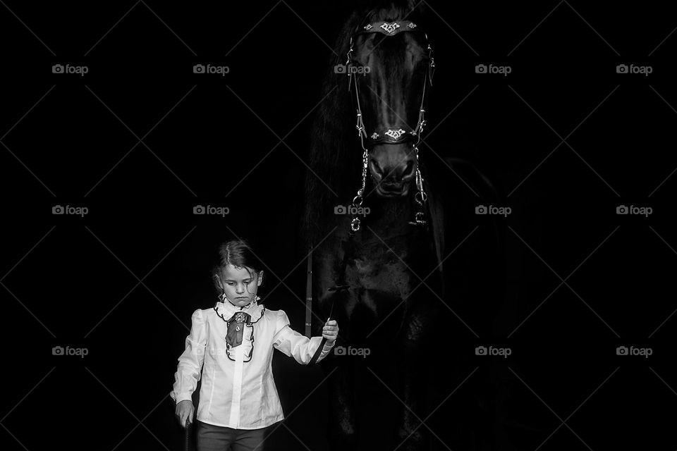 Girl with horse