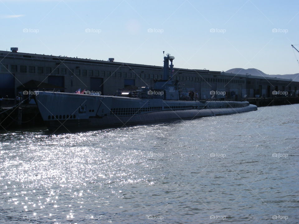 Submarine in dock