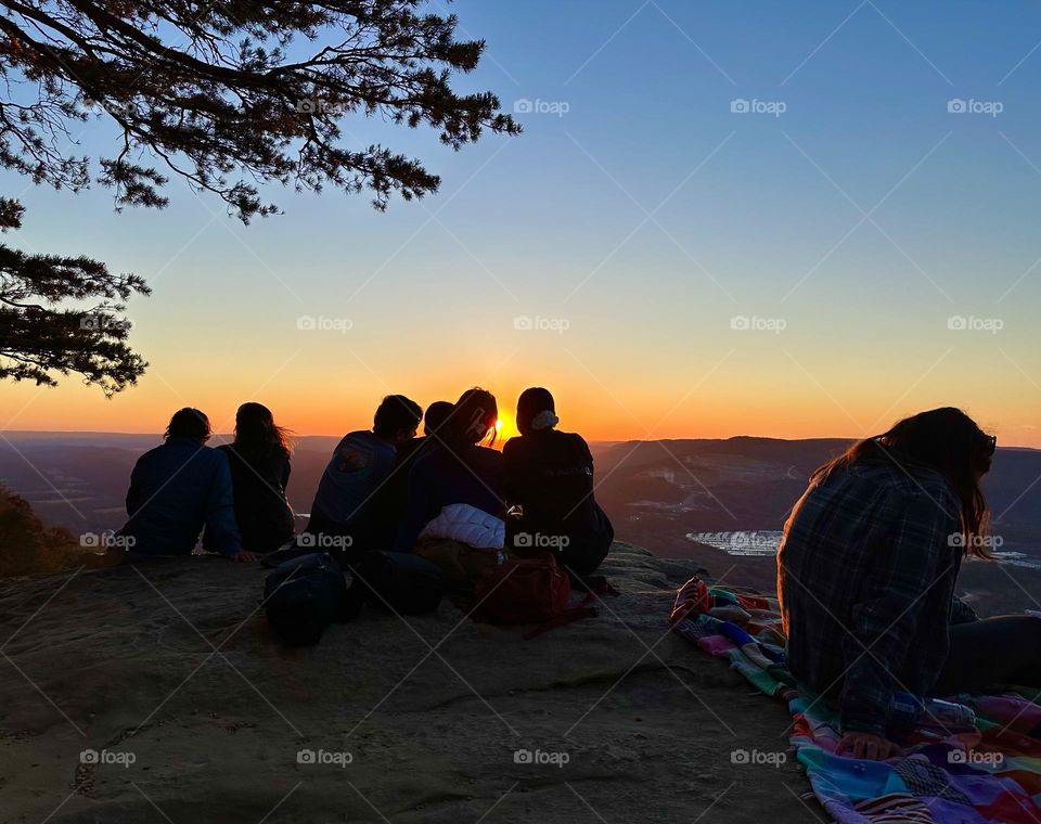 Around sunset, mountain peaks will sometimes glow red, orange, even purple, in a gorgeous display of alpine atmospherics