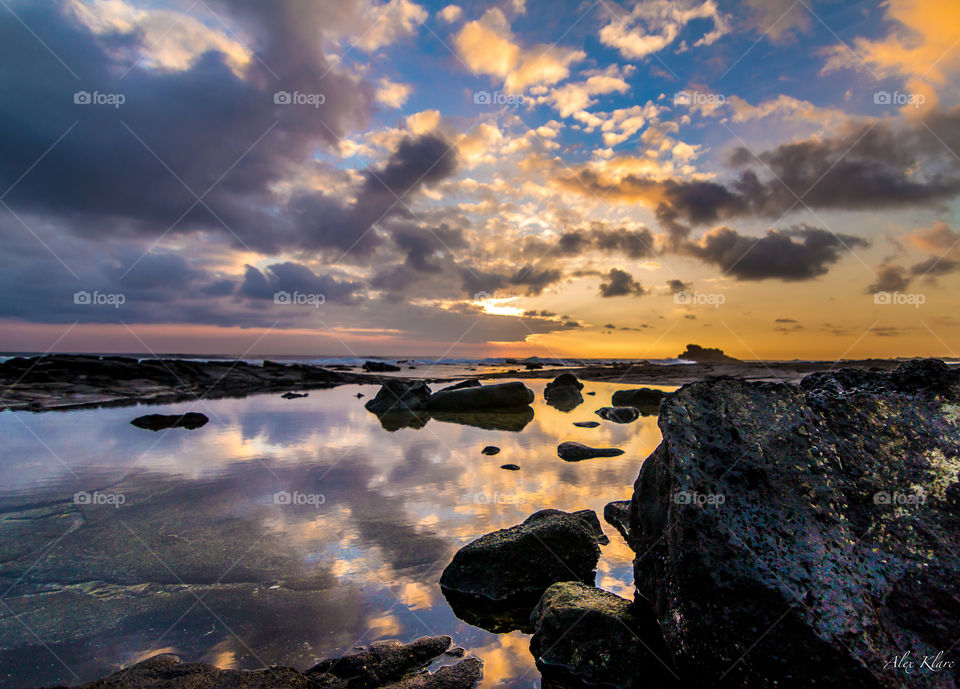 Dramatic sky at sunset