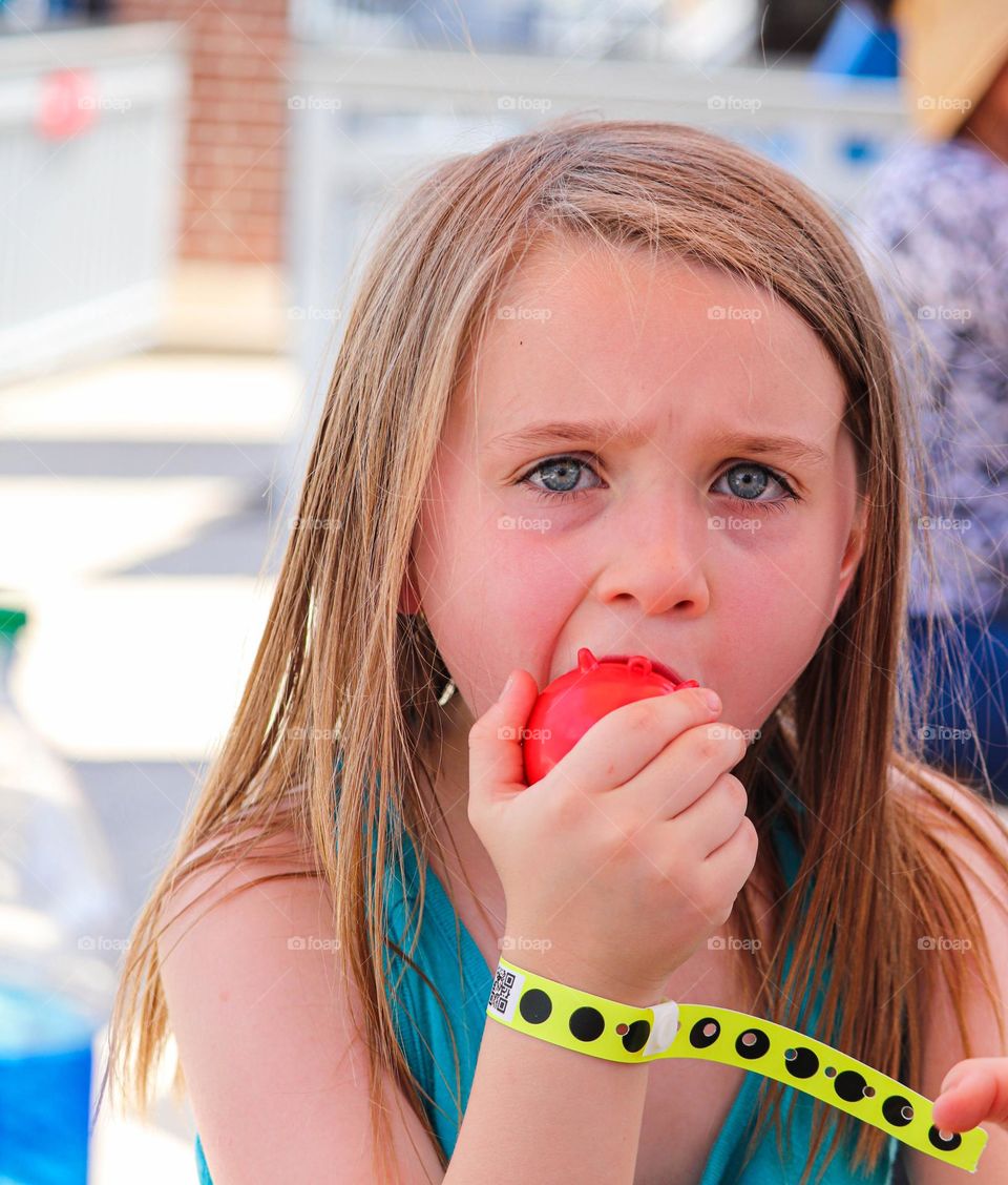 Brianna eating candy