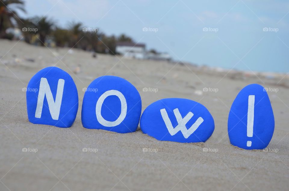 Colored pebbles on the beach