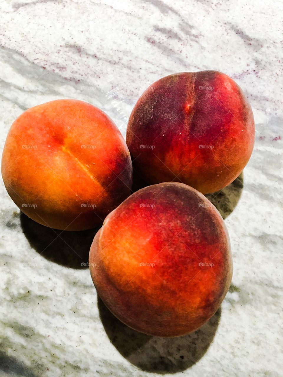 Red ripe peaches
