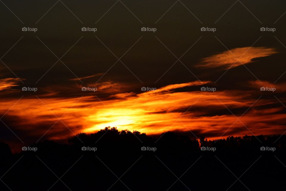 Beautiful sunset in Indiana 