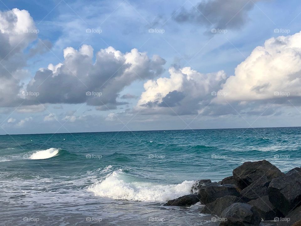 Waves braking at The Breakers