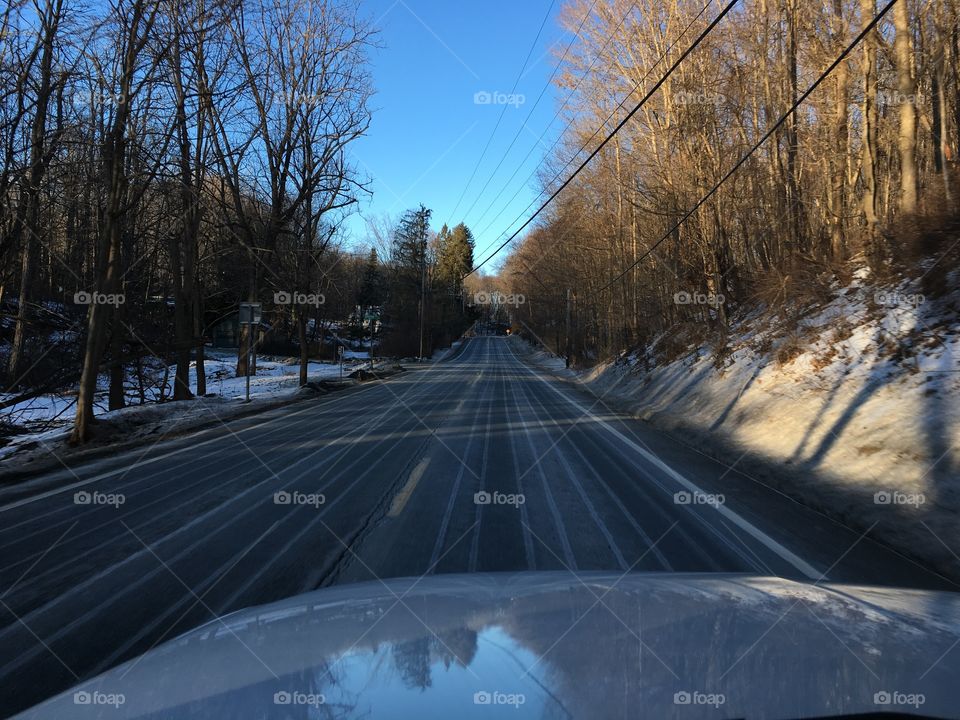 Roads with ice treatment 