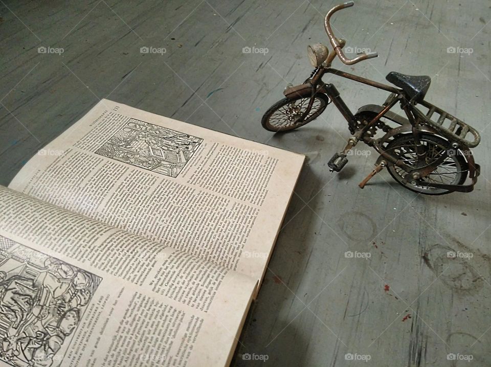 I parked my bike and was ready to read a book