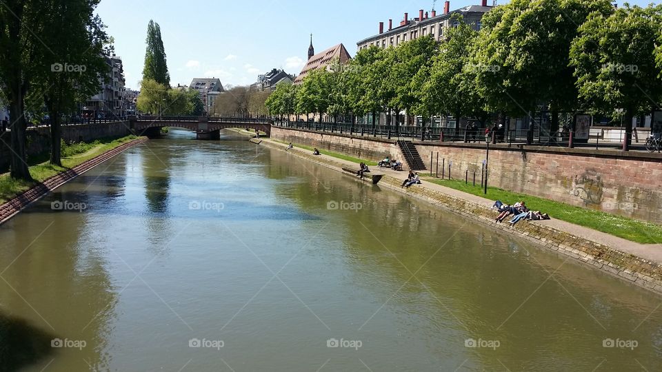 River bank in Strasbourg