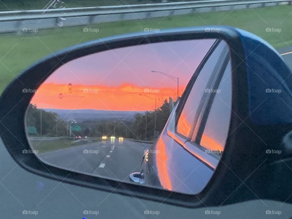 Sunset on the open road