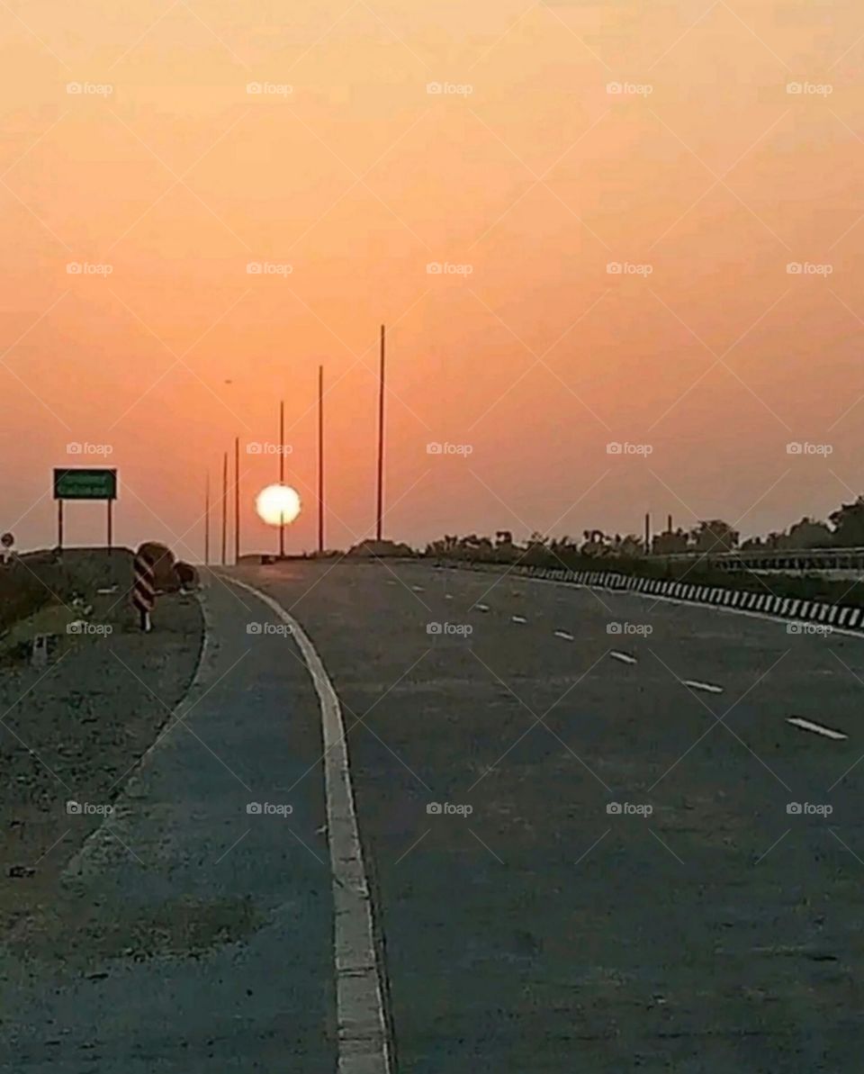 A most beautiful and attractive view of the sunset.