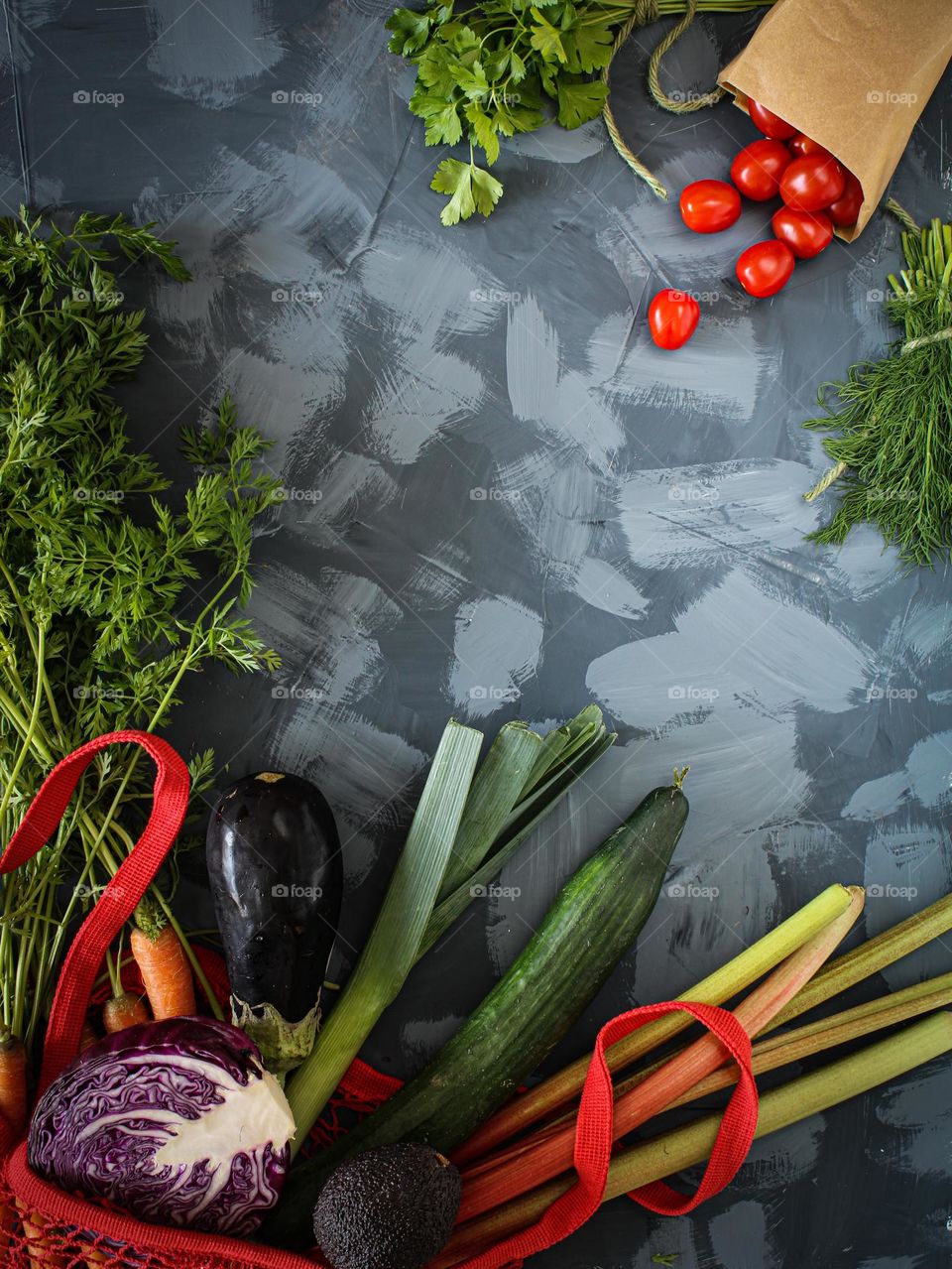 Vegetables flatlay 