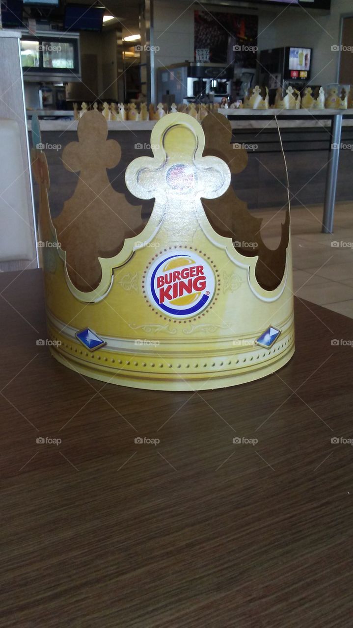 Gold Burger King Crown 
n