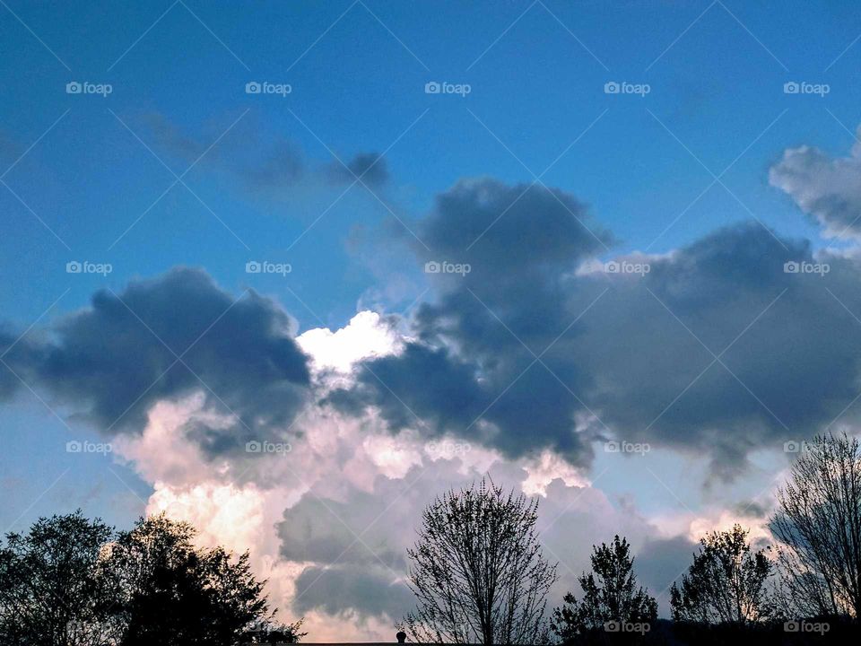 A Sky of Blues on Lees-McRae Campus in Banner Elk, North Carolina, USA