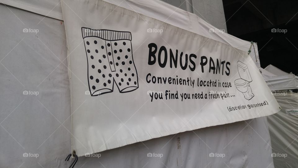 humorous stall in Saturday Market, Portland, OR.