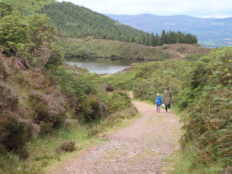 On the way 4a picnic . "Blackwater" lake volcanic origin in The Vee. Ireland 