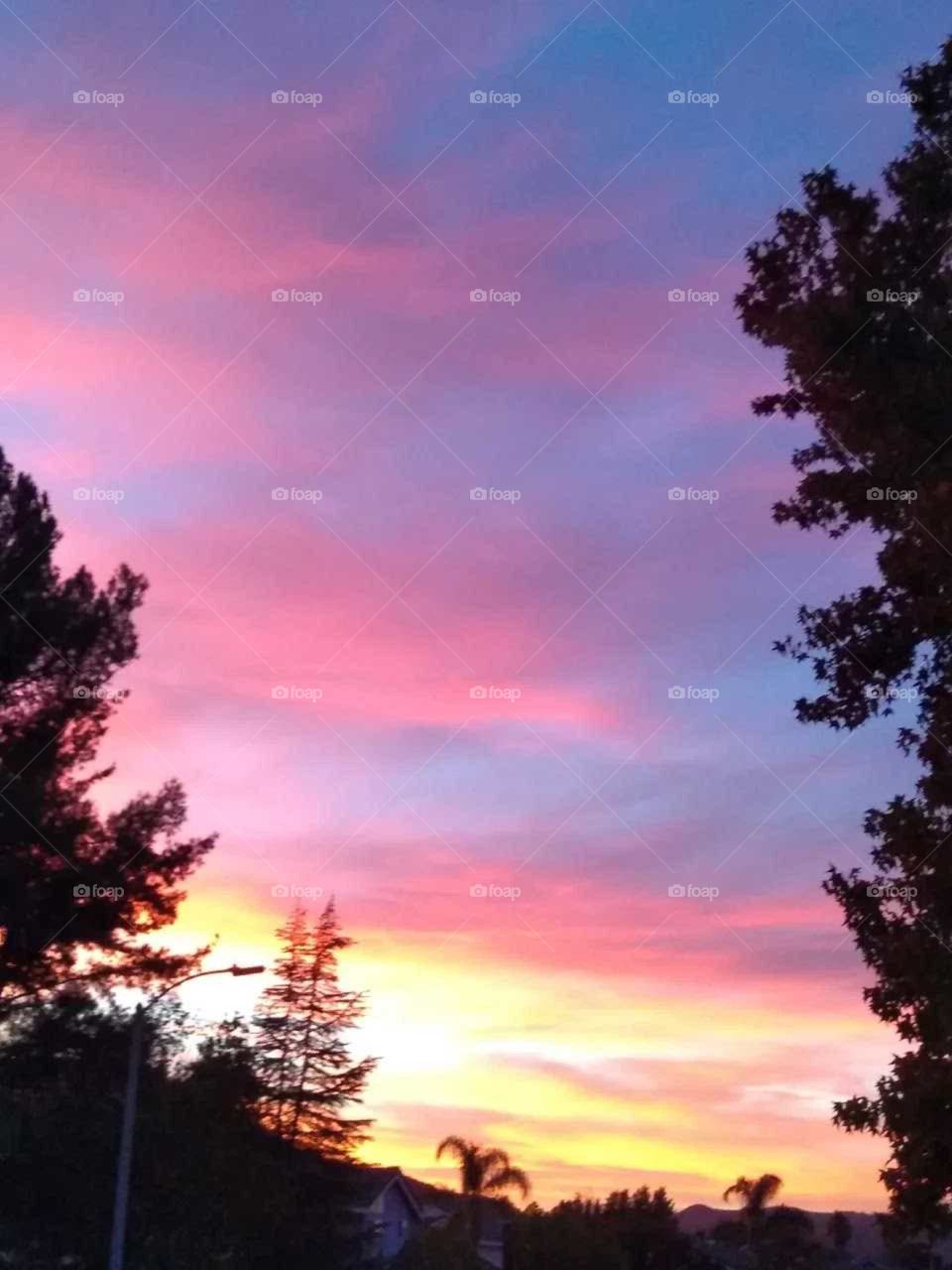 Temecula California evening sunset