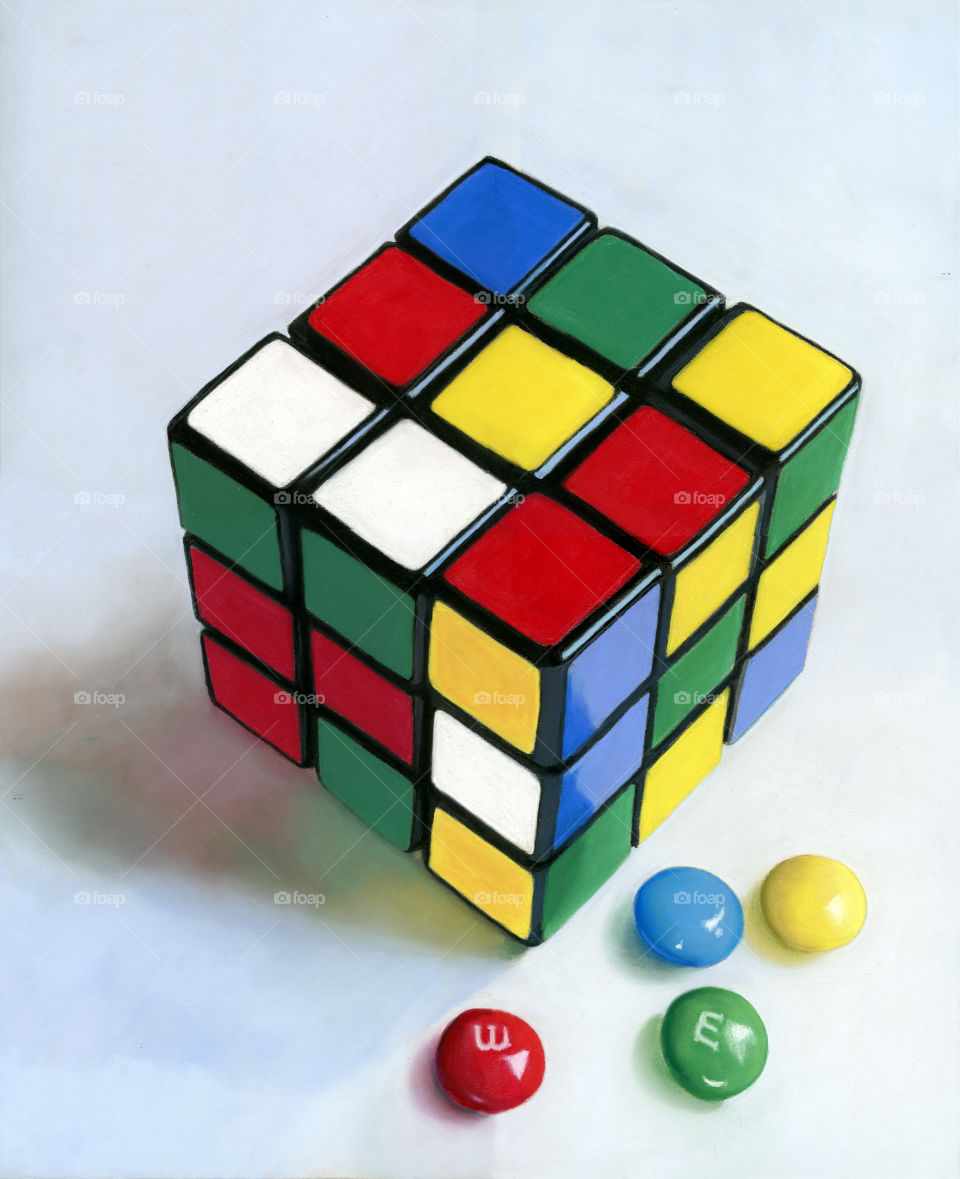 Rubik's Cube painting