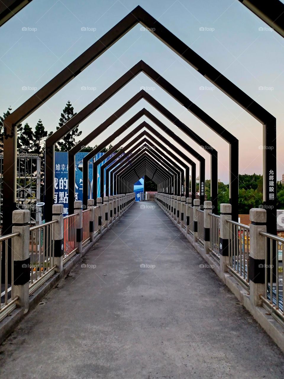 Walk straight along the flyover in the evening
