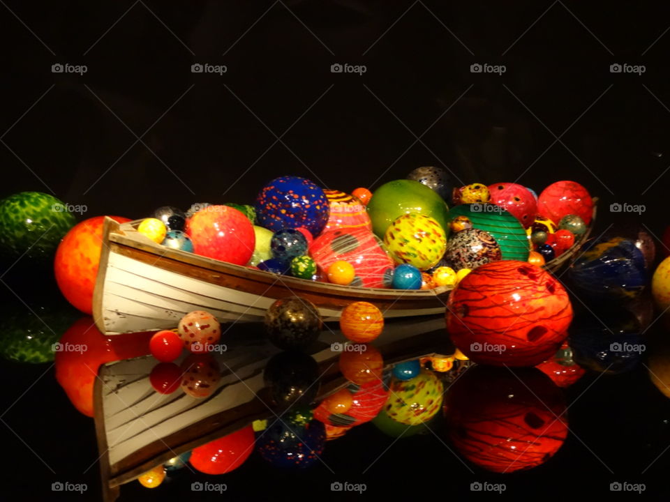 Glass art. This is Dale Chihuly glass art at the Seattle Center.