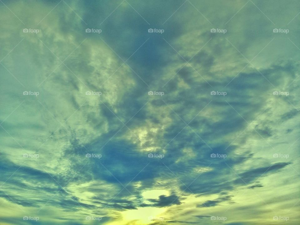 sunset on Kalimantan Indonesia