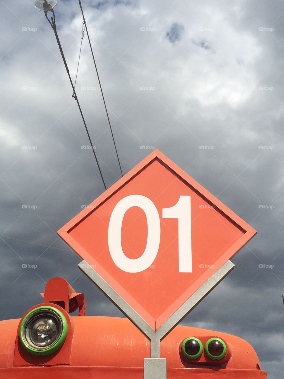 Train signal. I took this photo while I was waiting the train to get back to home