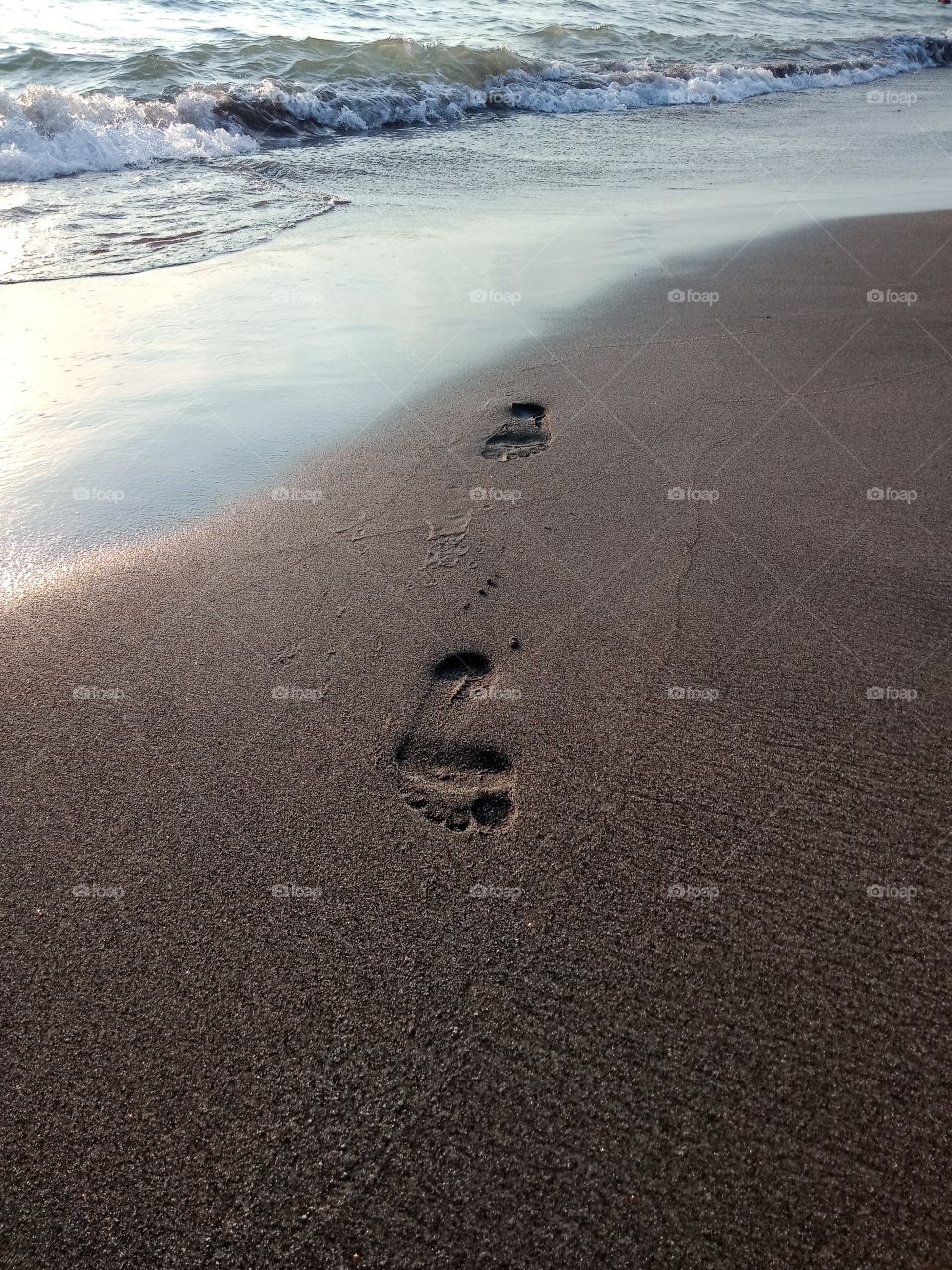 I went to the beach and left my footprints there