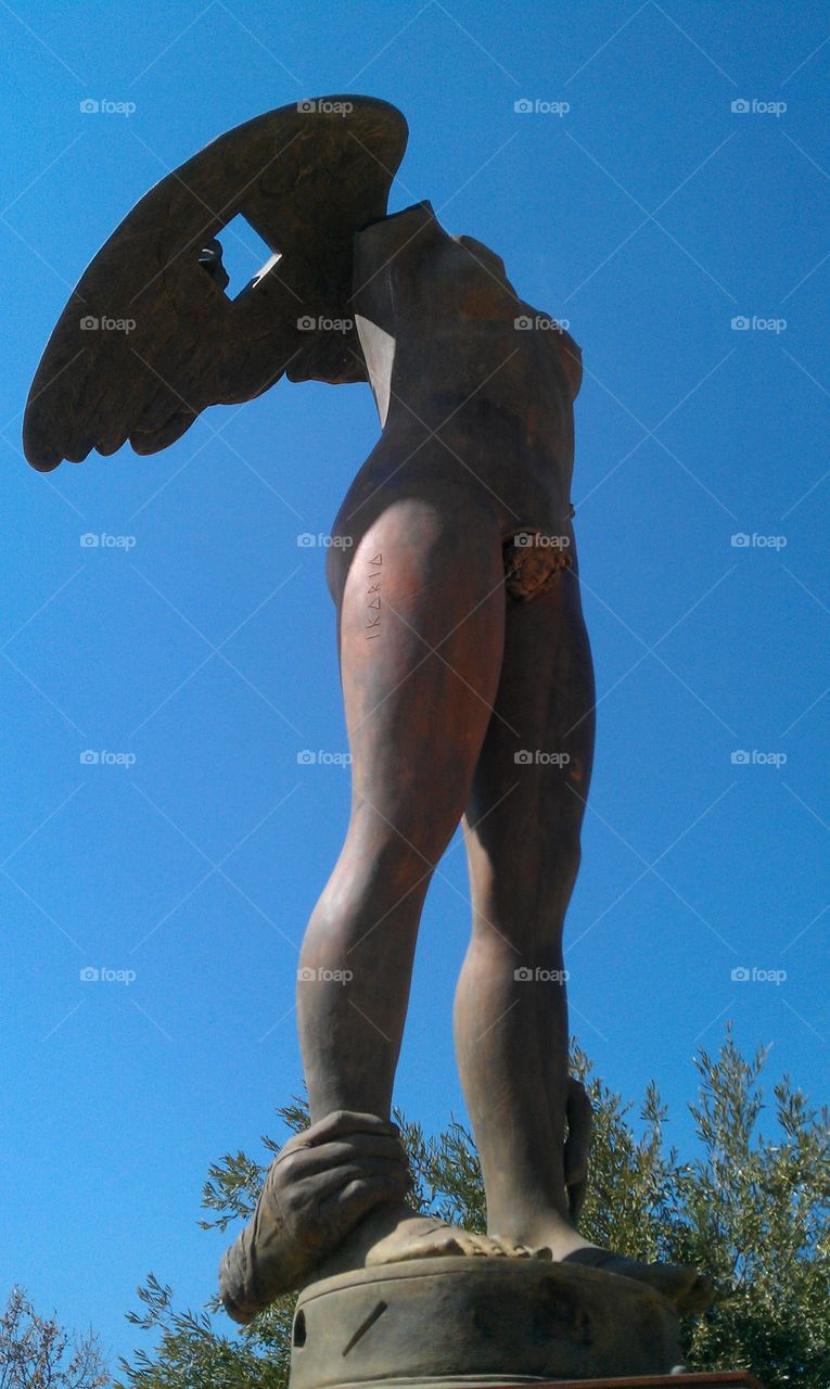 Winged statue