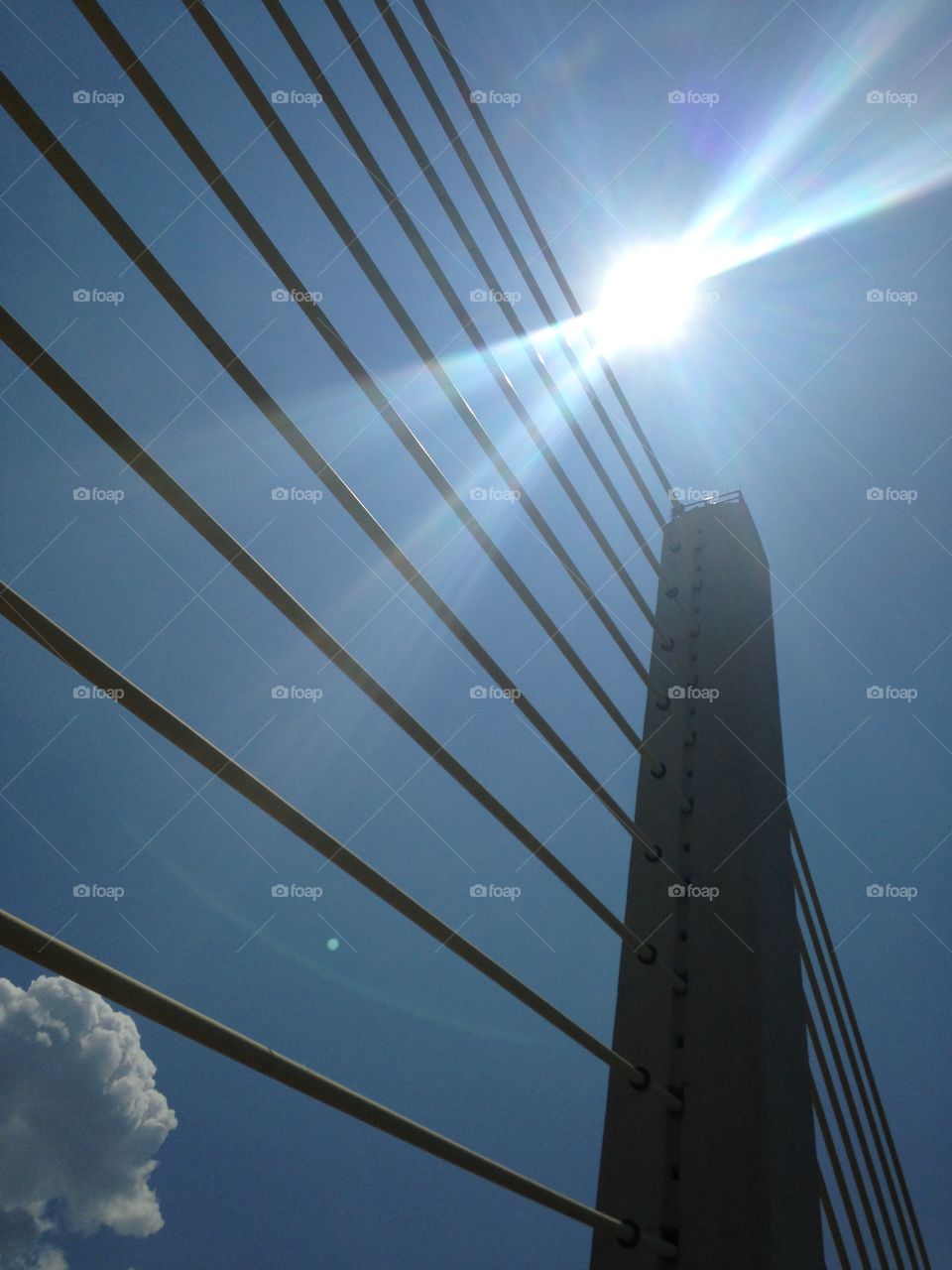Sun and bridge