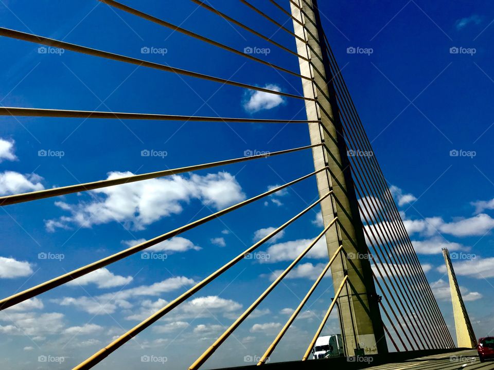 Bridge under blue sky 
