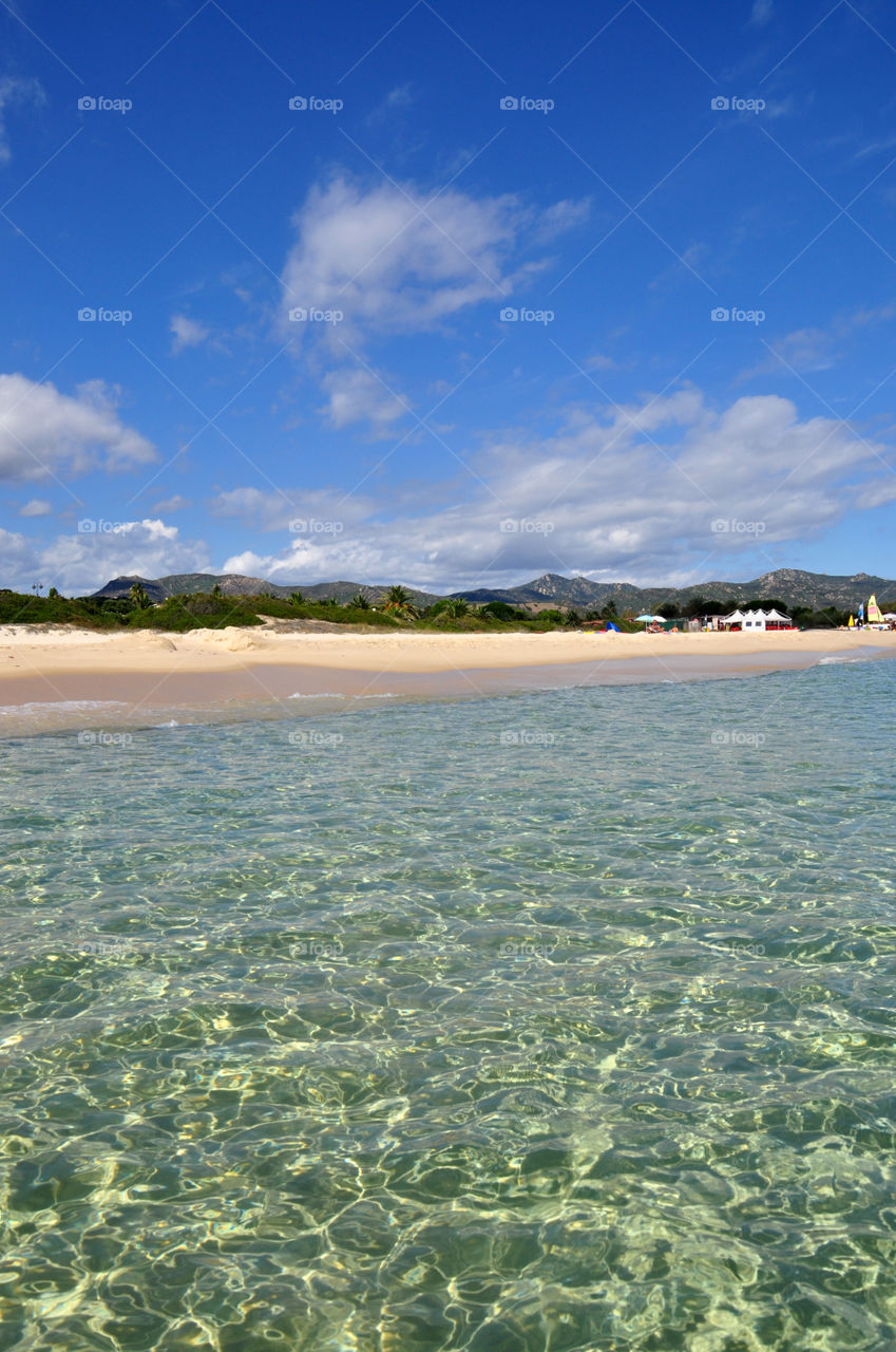 Sardinia transparent water of Mediterranean sea