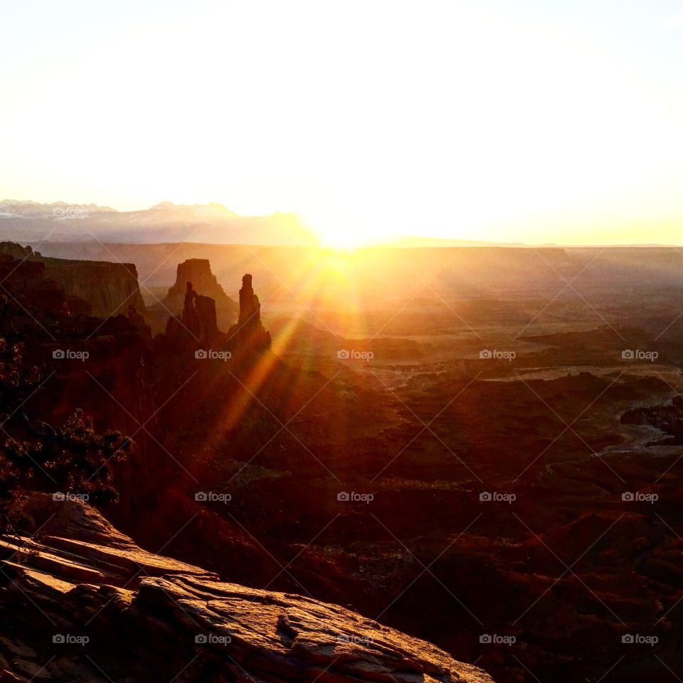 Sunrise in the Canyonlands, Utah.