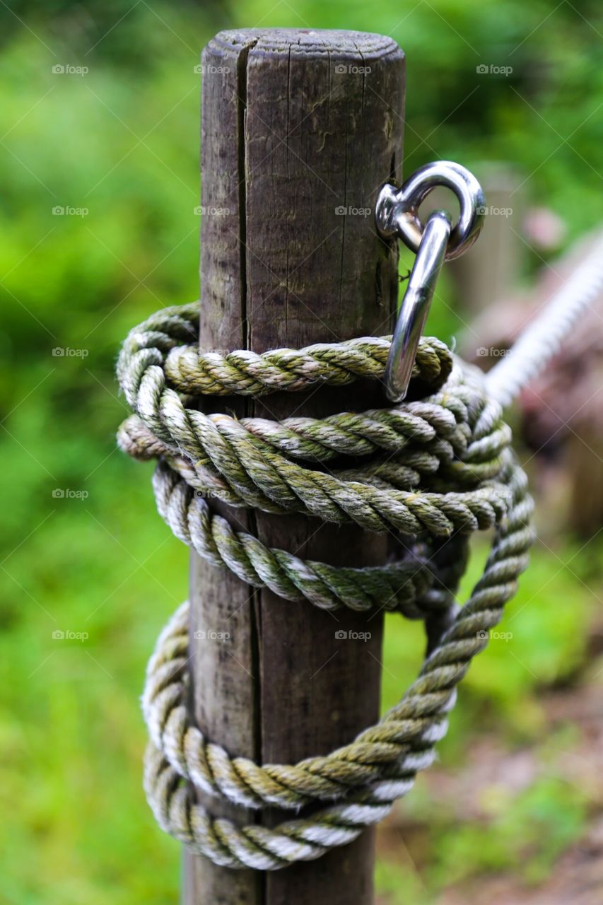 Rope and wood