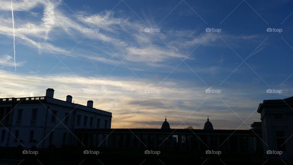 Sky inside Greenwich university London