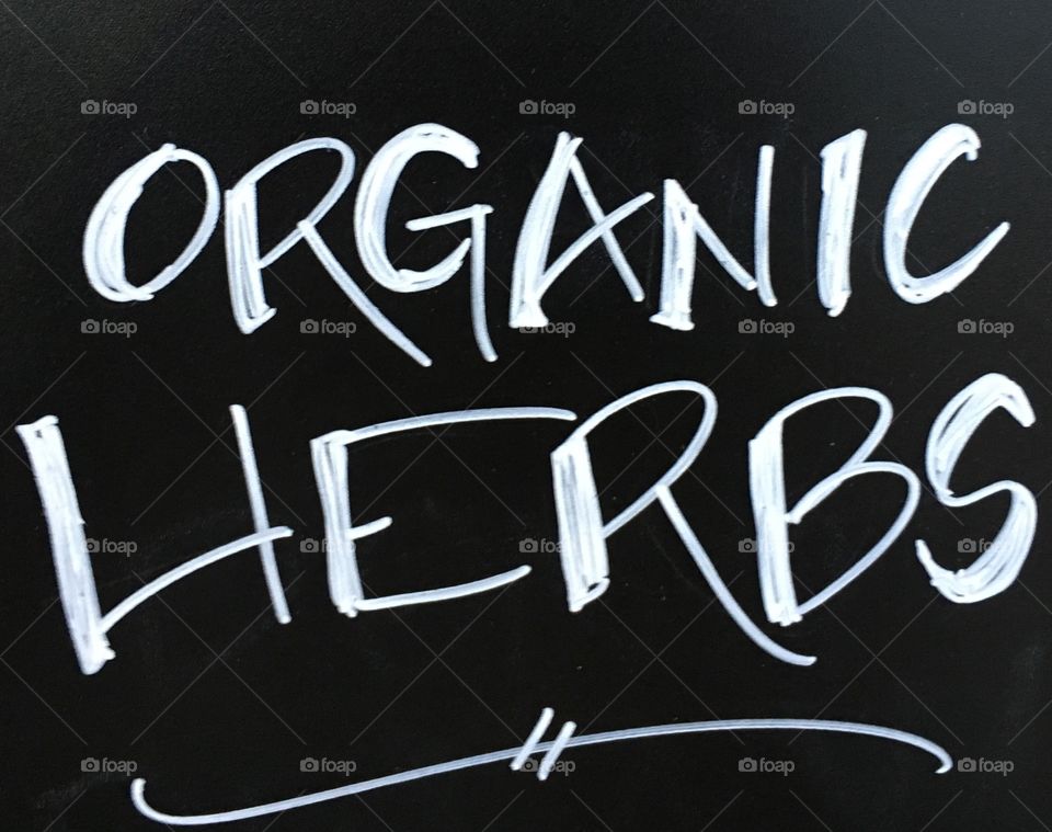Organic Herbs Handwritten