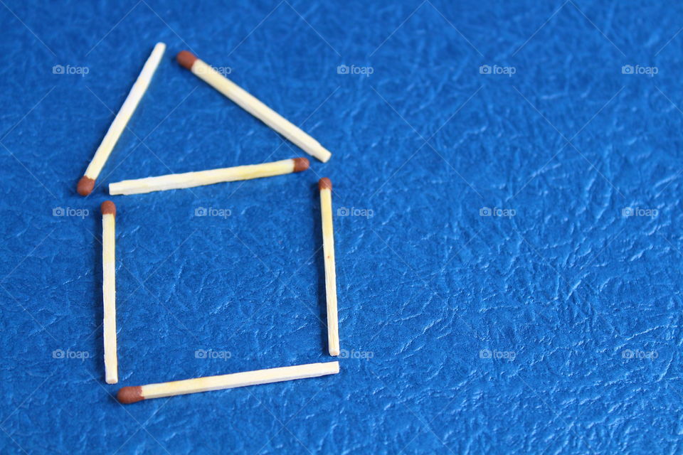 house made from matchstick