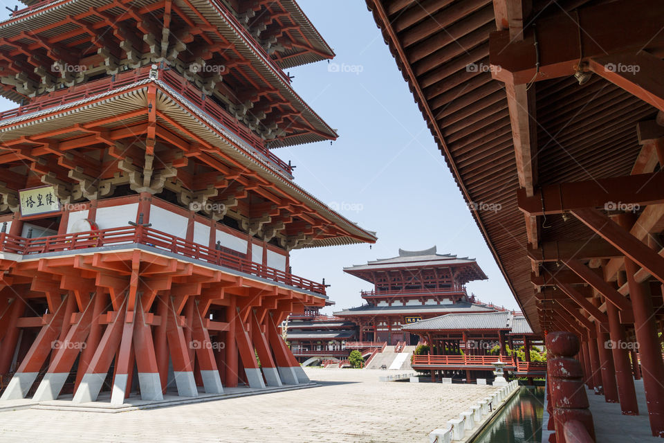 Traditional Chinese pagoda in Changxing city, Zhejiang province, China