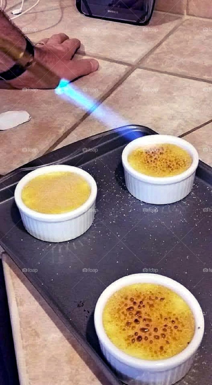 Making Creme Brulee